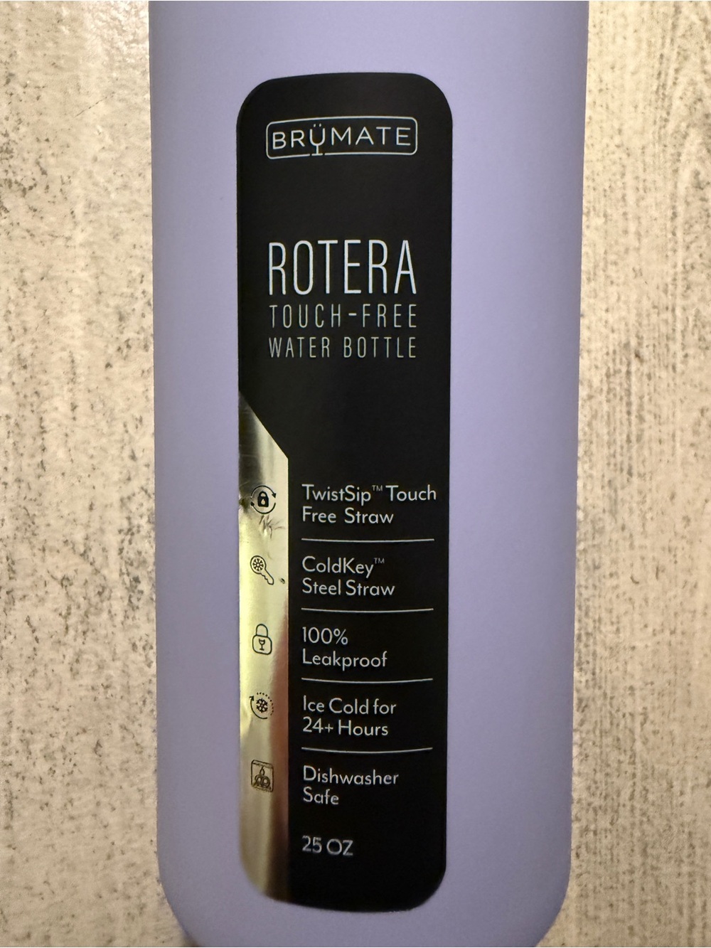 BrüMate Rotera Touch-Free Water Bottle — Lavender